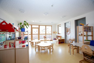 Gruppenraum der Kindertagesstätte Sankt Hildegard in Memmingen